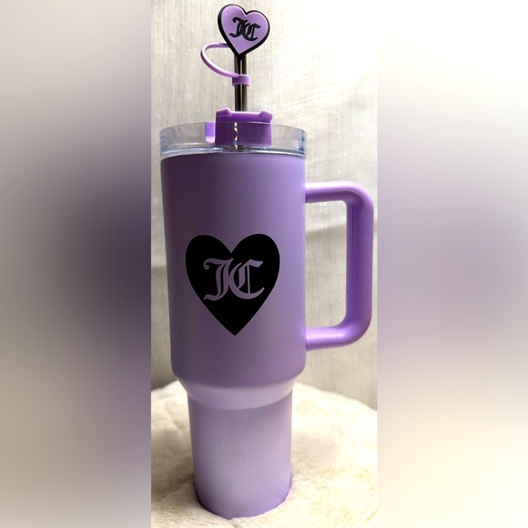 NEW Juicy Couture Insulated Purple Travel Mug - Picture 1 of 4